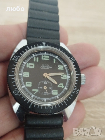 Часовник DIVER Винтиж 60/70 г Всичко по Часовника е Оригинално Работи Точно , снимка 2 - Мъжки - 52389424