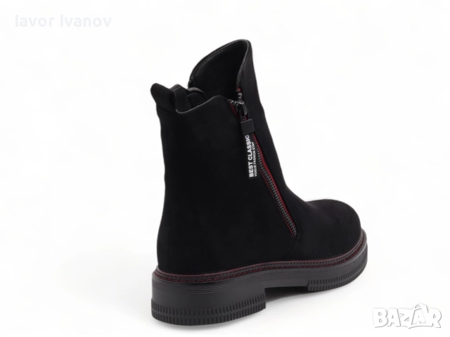 Дамски топли боти от велур - НИСКА ЦЕНА - ВИСОКА КАЧЕСТВО, снимка 7 - Дамски боти - 51641913