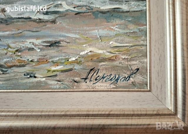 Картина, море, худ. А. Симеонов, снимка 3 - Картини - 54046454