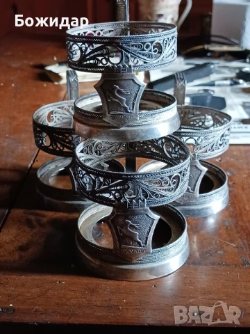 Посребрени подстакани.Филигран.СССР.
