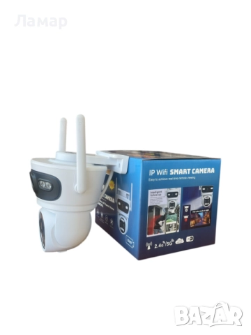 Двойна IP камера с двойна леща 10 zoom зум WiFi iCSee безжична камера 10MP, снимка 2 - IP камери - 51768121