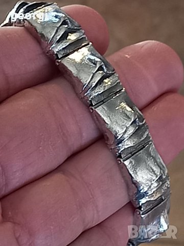 Дизайнерска сребърна гривна , снимка 5 - Гривни - 39628025