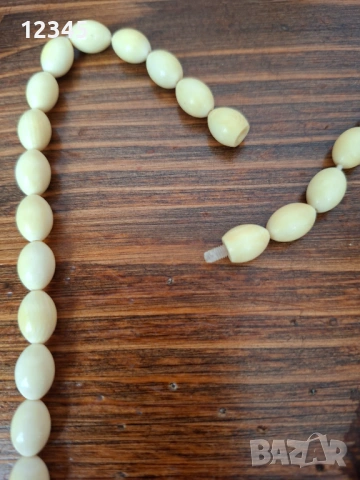 Старо колие от слонова кост, снимка 4 - Колиета, медальони, синджири - 54074636