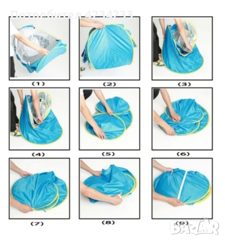 Саморазгъваща се плажна палатка , снимка 4 - Палатки - 54232912