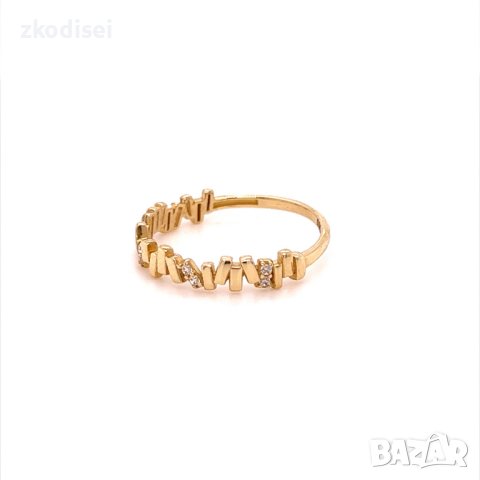 Златен дамски пръстен 1,42гр. размер:56 14кр. проба:585 модел:20012-2, снимка 2 - Пръстени - 42528377