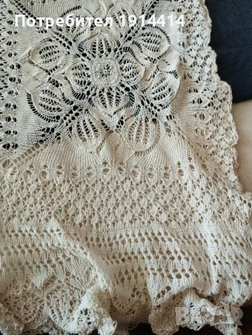 Покривка за маса голяма ръчно плетена, снимка 5 - Декорация за дома - 49756659