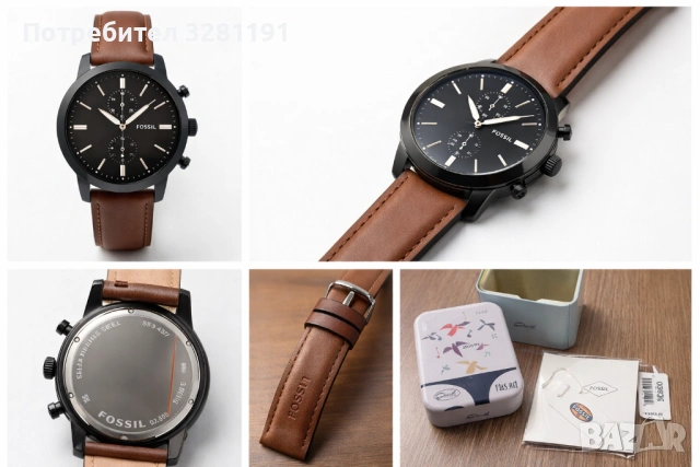 Чисто нов часовник Fossil FS5437 – пълен комплект, снимка 2 - Мъжки - 54206688
