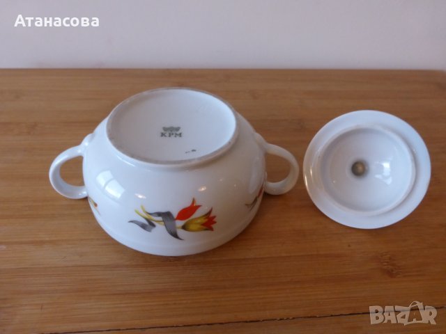 Немска порцеланова захарница КРМ 1940 г, снимка 7 - Аксесоари за кухня - 42798060