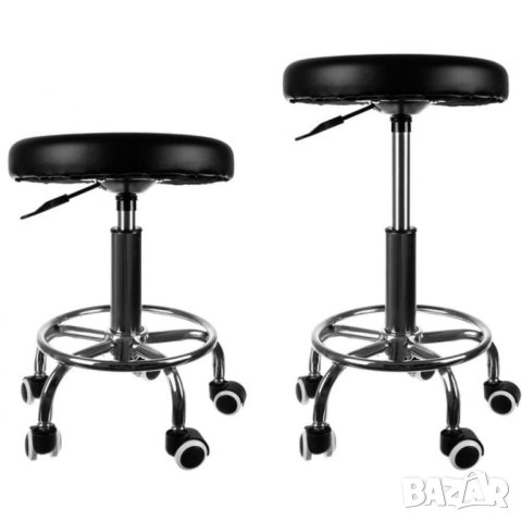 Козметична табуретка с колелца / Козметичен стол , снимка 3 - Фризьорски столове - 39676449