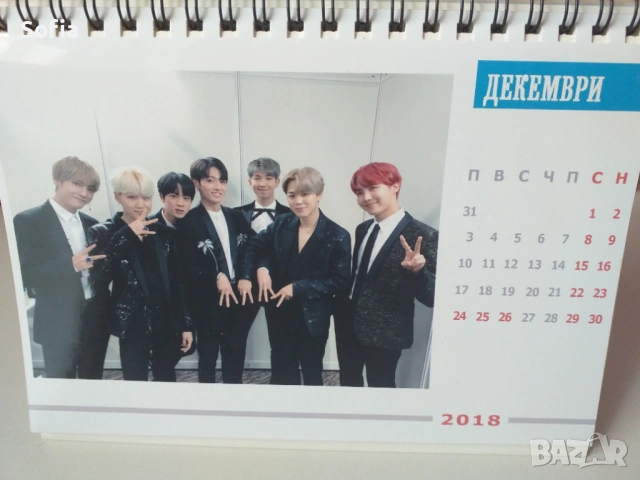 Уникален календар на BTS за фенове и колекционери 12 снимки