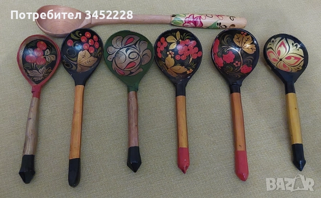 сувенири хохлома Русия 7 броя за ценители , снимка 3 - Антикварни и старинни предмети - 52777134