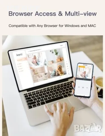 Нова Камера  за проследяване с приложение за телефон /4МP/Работи с Аlexa Сигурност, снимка 3 - Аналогови камери - 49539694