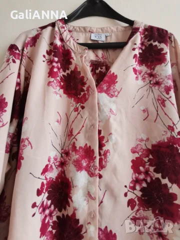 СТРАХОТНА РИЗА ТУНИКА ЕФЕКТЕН ДЕСЕН 3XL-5XL, снимка 3 - Туники - 51009511