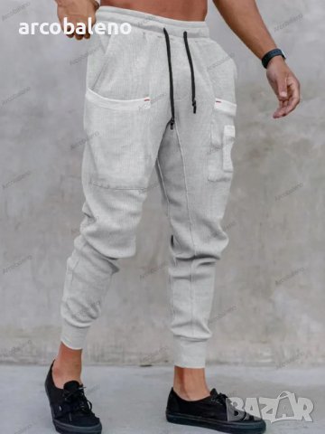 Широки мъжки ежедневни панталони с много джобове, 5цвята, снимка 15 - Панталони - 42783281