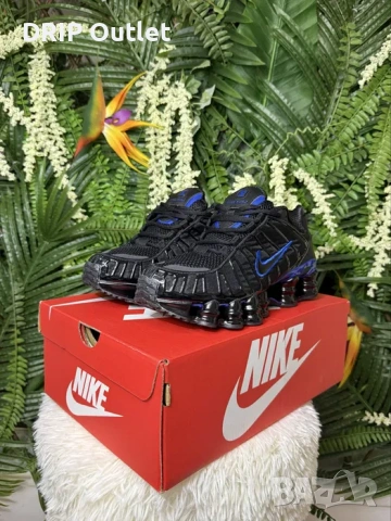 !НОВИ! Nike Shox TL | Black/Blue | + КУТИЯ, снимка 2 - Маратонки - 54167961