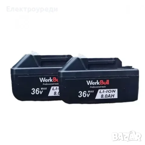 Немски ПРОМО Комплект Комбиниран Гайковерт-Винтоверт и Безчетков Ъглошлайф WerkBull 36V 8Ah, снимка 3 - Други инструменти - 47605767