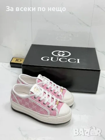 Gucci Дамски Розови Маратонки👟Дамски Спортни Обувки Гучи👟Кецове Код E104, снимка 3 - Кецове - 55795572