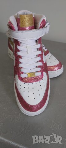 NIKE AIR FORCE 1 ръчно рисувани 38.5 номер без забележки , снимка 3 - Маратонки - 36796369