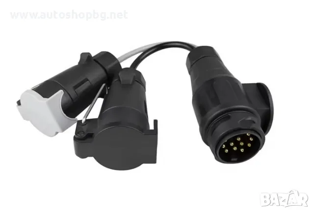 Преходник Адаптер за букса за ремарке/каравана от 13 към 7 пина 12V