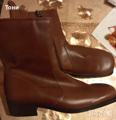 Нови Дамски Зимни Боти Изцяло от Естествена Кожа 40 