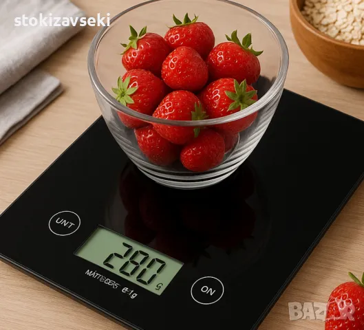 Кухненска везна Rosberg Premium, 5 кг., LCD екран, снимка 1