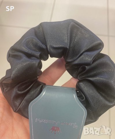 Кожено скрънчи (ластик за коса), снимка 2 - Аксесоари за коса - 37299134