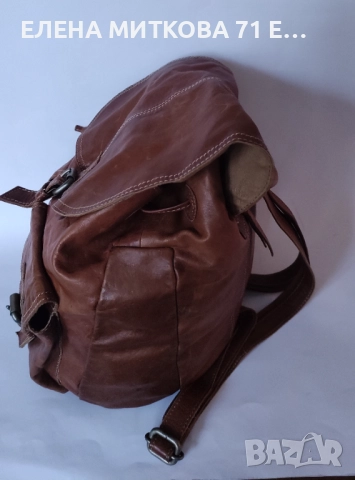 Раница от естествена кожа, снимка 3 - Раници - 52434934