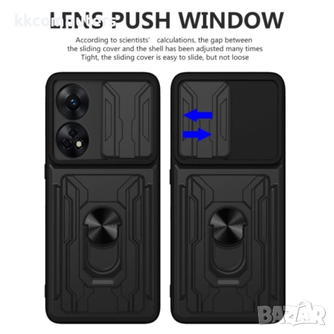 OPPO Reno8 T 4G Удароустойчив Ring Holder Калъф и Протектор, снимка 3 - Калъфи, кейсове - 53074196
