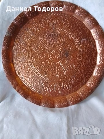 Стар месингов поднос, снимка 2 - Декорация за дома - 42268829