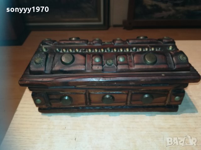 ПОРЪЧАНА-ретро дървена кутия-внос франция-25х12х10см, снимка 14 - Колекции - 30182289