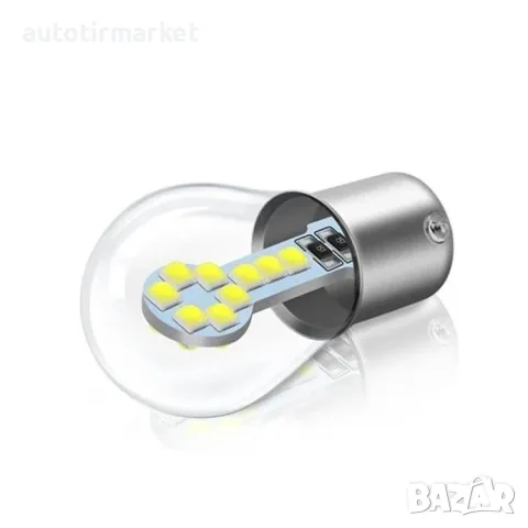 LED крушки 2бр BA15s LED 12V – T125, снимка 3 - Аксесоари и консумативи - 56054139