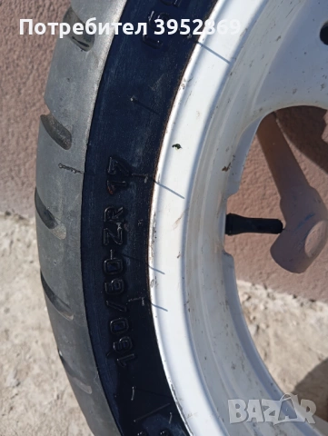 Задна гума с джанта и спирачен диск, снимка 4 - Гуми и джанти - 53071314