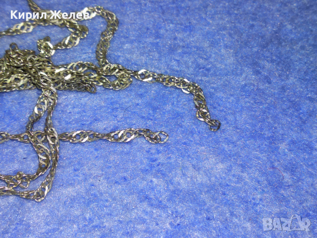 СТАРА ПОСРЕБРЕНА СРЕБЪРНА ВЕРИЖКА СИНДЖИР ЛАНЧЕ от БЛАГОРОДНА НЕРЪЖДАЕМА СТОМАНА 43343, снимка 10 - Колиета, медальони, синджири - 44692156