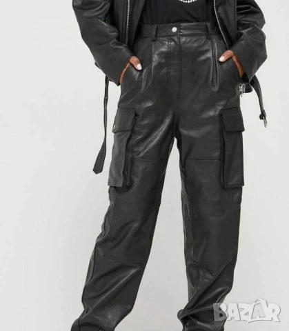 кожен карго панталон, снимка 2 - Панталони - 50879548