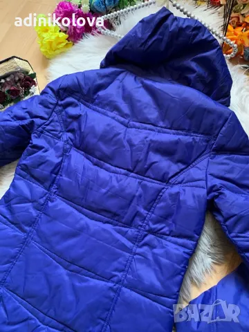 Синьо олекотено зимно яке с гъши пух, снимка 3 - Якета - 48027239