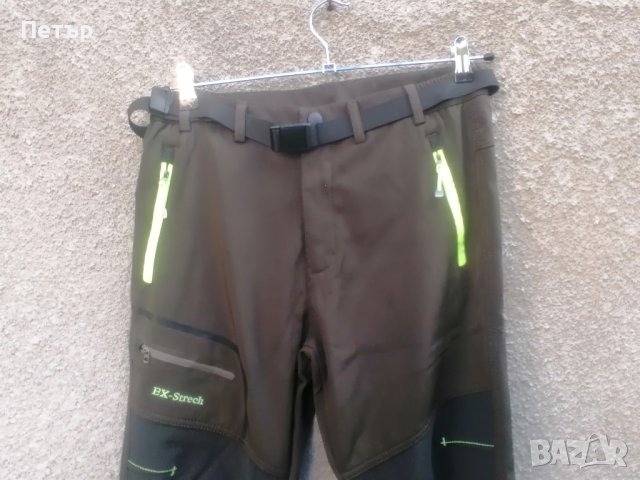 Продавам много здрав зелен софт шел панталон Ex-Stretch с кръпки на коленете , снимка 2 - Панталони - 42894690