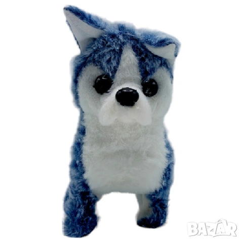 Интерактивно куче Хъски ходи и лае играчка на батерии