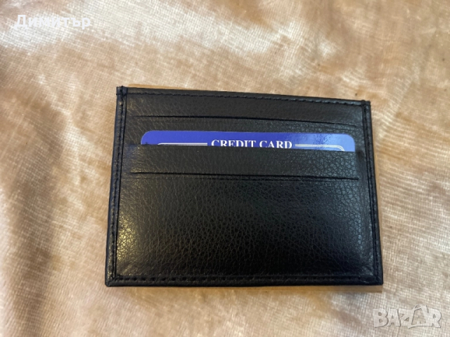 Картхолдър от естествена кож, снимка 2 - Портфейли, портмонета - 52234174
