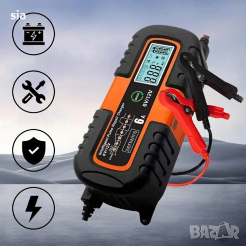 Зарядно за акумулатор, 6A, 6-12V, снимка 3 - Аксесоари и консумативи - 51509235