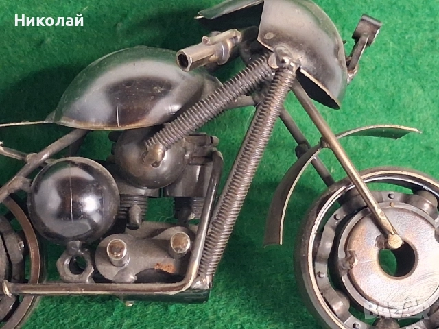 Метална Фигура Мотоциклет , снимка 3 - Антикварни и старинни предмети - 52417804