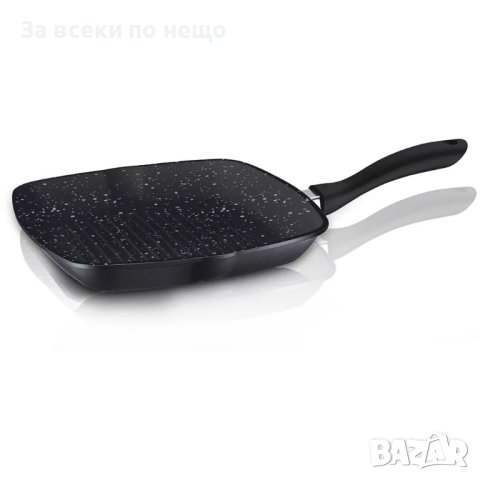 ✨Грил тиган ZEPHYR Z 4316 M28, 28см., Незалепващо покритие, Гранит, Правоъгълен, снимка 1