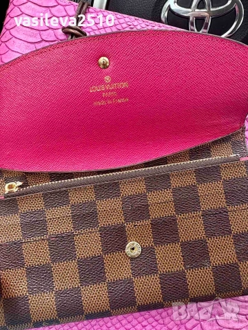 Louis Vuitton дамско портмоне от естествена кожа , снимка 9 - Портфейли, портмонета - 53893087