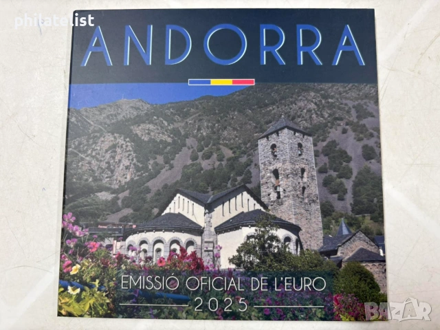 Андора 2025 - комплектен сет от 1 цент до 2 евро - банков Евро сет, 8 монети BU