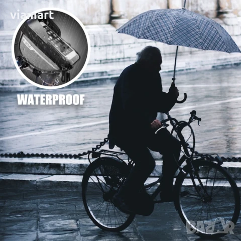 Водоустойчива стойка за колело B-Soul - с калъф за телефон и джоб за аксесоари, снимка 2 - Аксесоари за велосипеди - 50526428