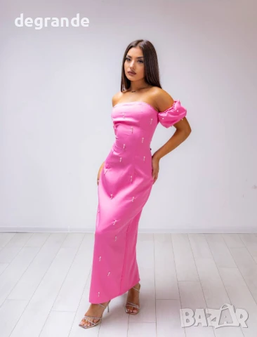 Дамска розова рокля , снимка 4 - Рокли - 50944737