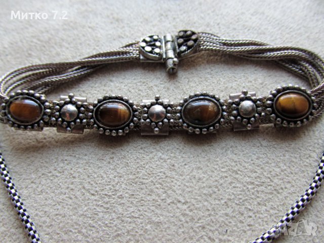 Сребърен комплект от медальон и гривна, снимка 8 - Бижутерийни комплекти - 39281923