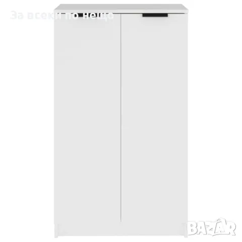 Шкаф за обувки, бял, 59x35x100 см, инженерно дърво, снимка 3 - Шкафове - 47468477