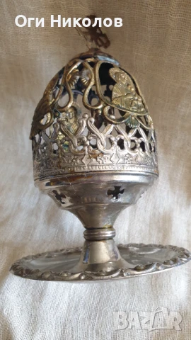 Старинно месингово  кандило - лампа , снимка 7 - Антикварни и старинни предмети - 50674498