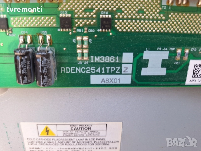 Inverter IM3861 RDENC2541 TPZZ ,за 32-инчов телевизор TOSHIBA 32AV501P с дисплей LK315T3LA31, снимка 2 - Части и Платки - 51480793