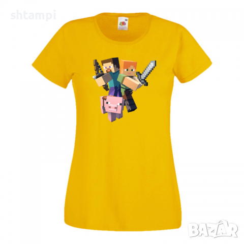 Дамска тениска майнкрафт Minecraft 2 Minecraft,Игра,Забавление,подарък,Изненада,Рожден Ден., снимка 12 - Тениски - 36520772